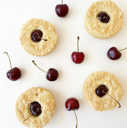 Biscuits de Savoie aux cerises et à la crème de riz