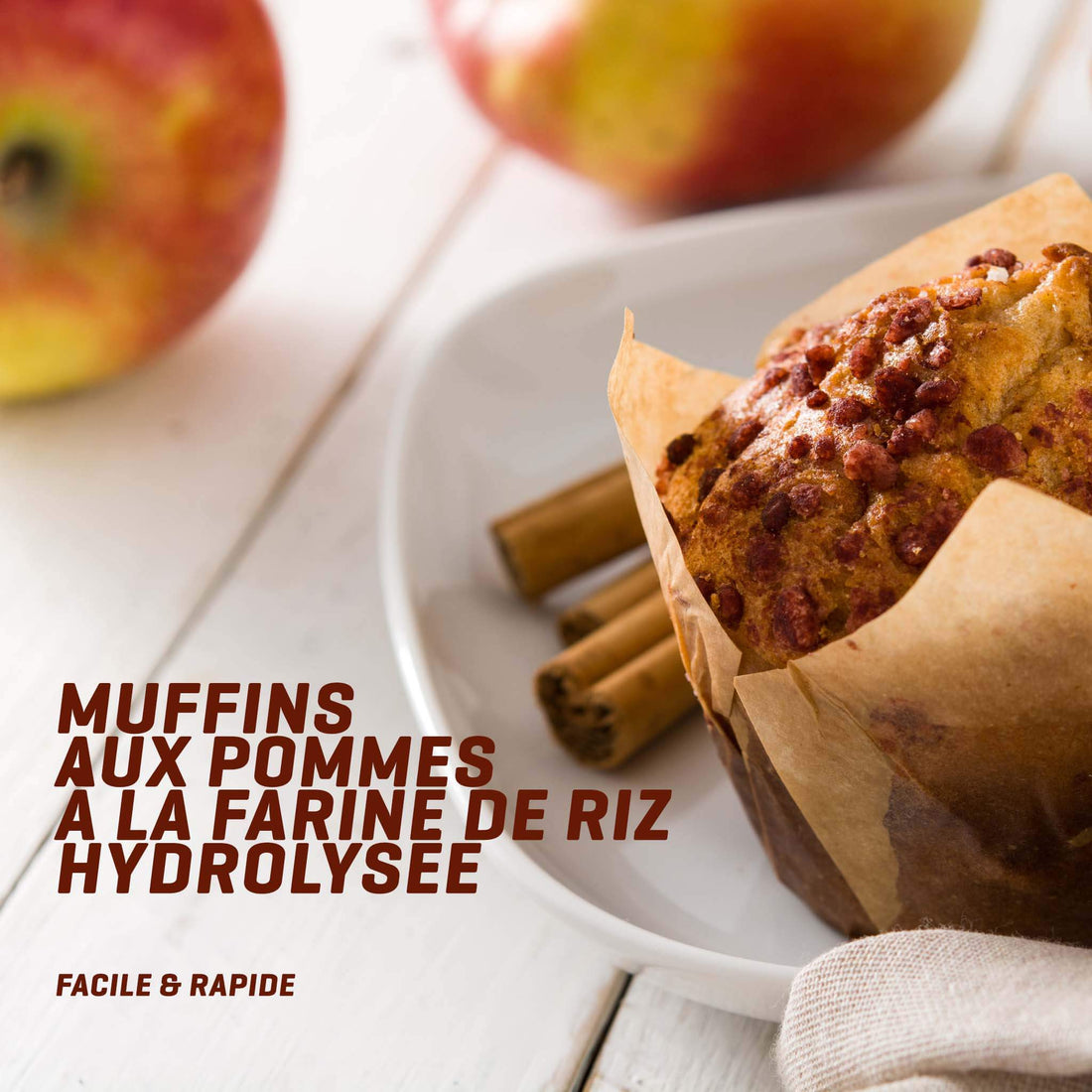 Muffins aux pommes sans lactose , sans gluten